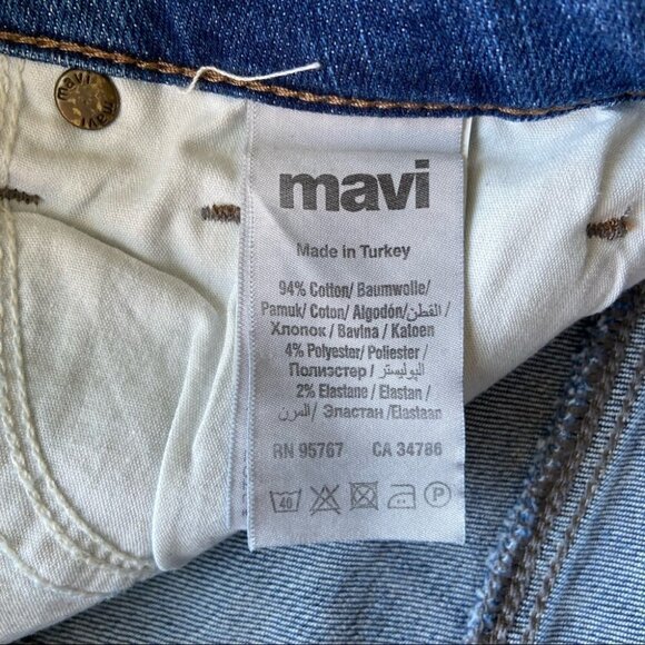 Mavi Sequins Accents Tess High Rise Super Skinny Crop Jean - Picture 11 of 12